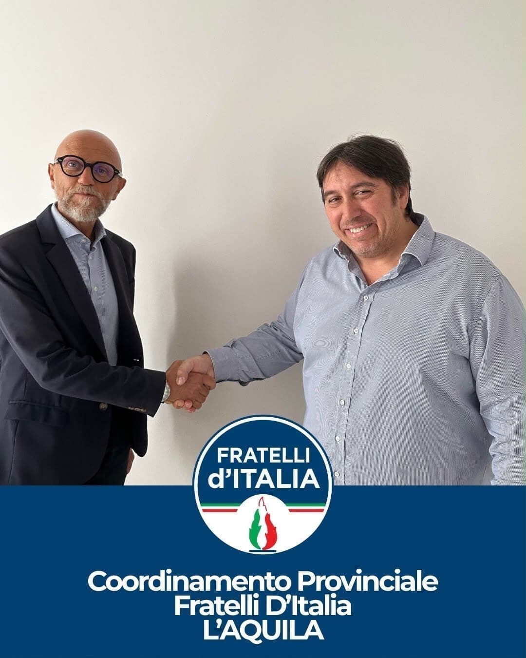 Giorgio Fioravanti con Claudio Gregori, coordinatore provinciale di Fratelli d’Italia